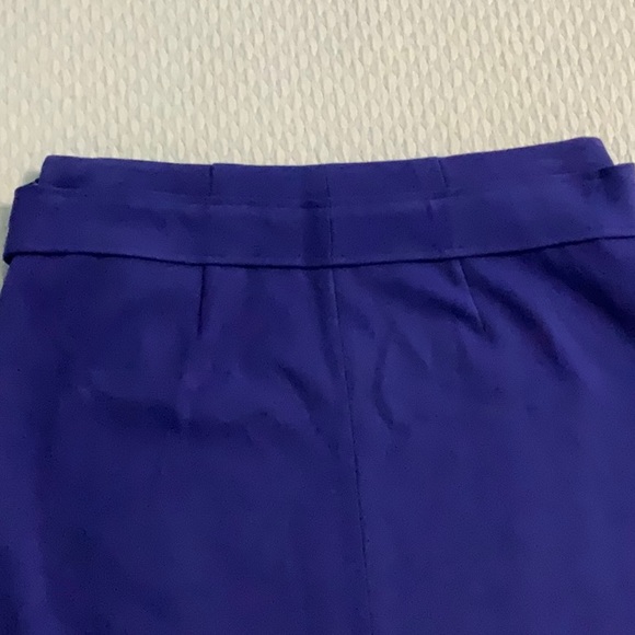 Petite Tie Waist Wrap Skirt In Royal Azure - Picture 4 of 4